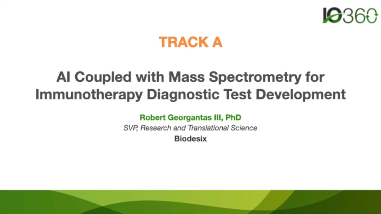 AI Coupled with Mass Spectrometry for Immunotherapy Diagnostic Test Development video
